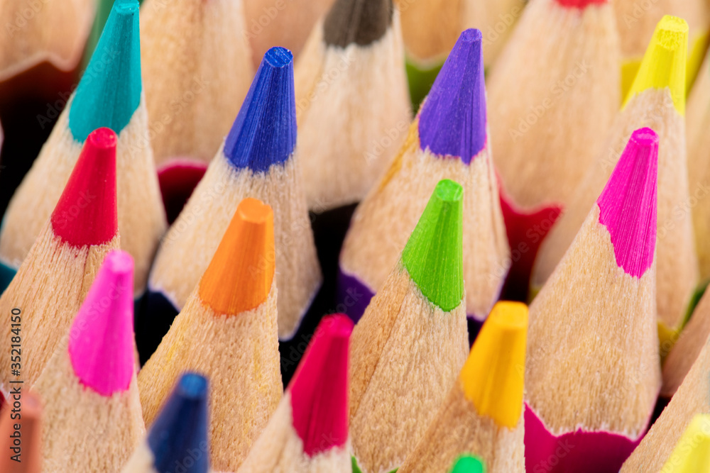 Close up of Colored Pencils Close up of Colored Pencils