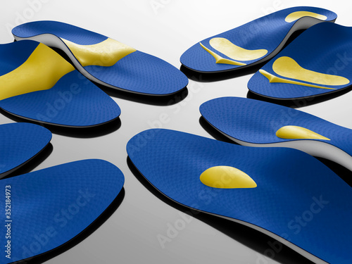 pair of tailored orthopedic insoles