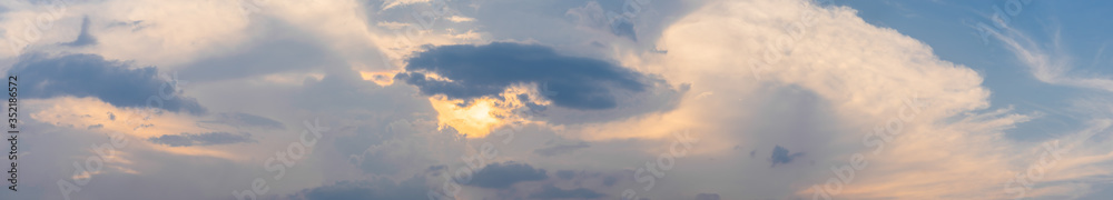 Blue sky and white clouds on summer season Blue sky and white clouds on summer season