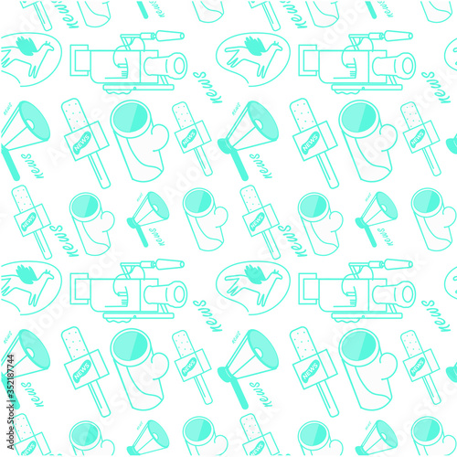 Seamless pattern news vector Illustration , media, fake news. Wrapping paper, textile, background fill