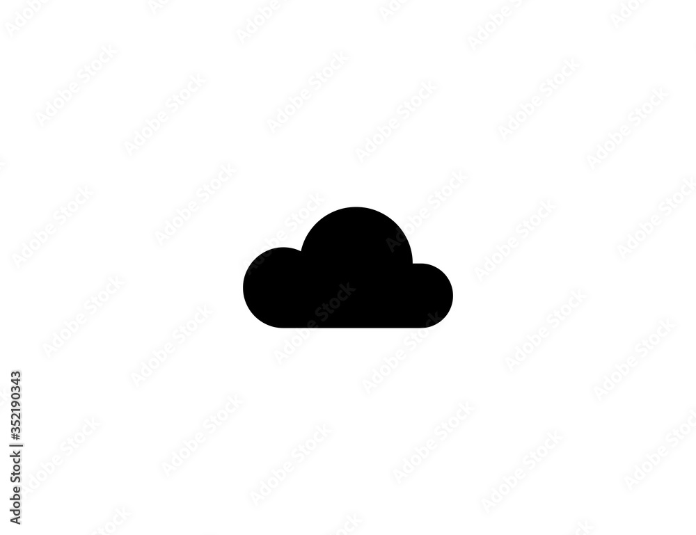 Cloud vector flat icon. Isolated cloud emoji illustration Cloud vector flat icon. Isolated cloud emoji illustration