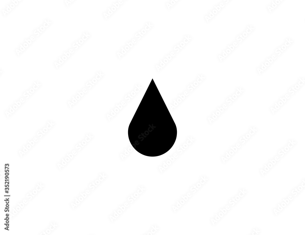 Water drop vector flat icon. Isolated droplet emoji illustration Water drop vector flat icon. Isolated droplet emoji illustration