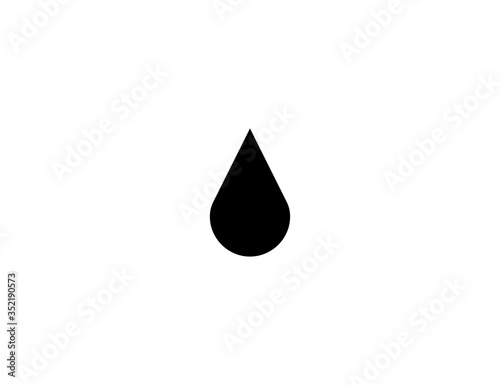 Water drop vector flat icon. Isolated droplet emoji illustration