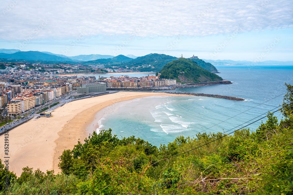 General view of the city of San Sebastian one spring morning