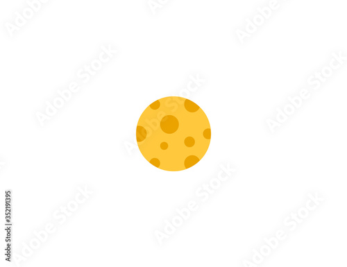 Full Moon vector flat icon. Isolated moon emoji illustration 