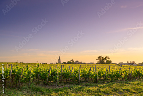 Fin de journée de moi de mai à Saint Emilion