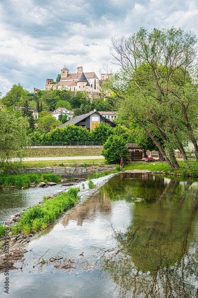 View of Church and Castle in the historic City Gars am Kamp, Lower Austria