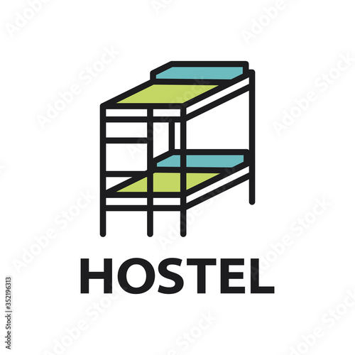 Vector logo of the hostel and hotel