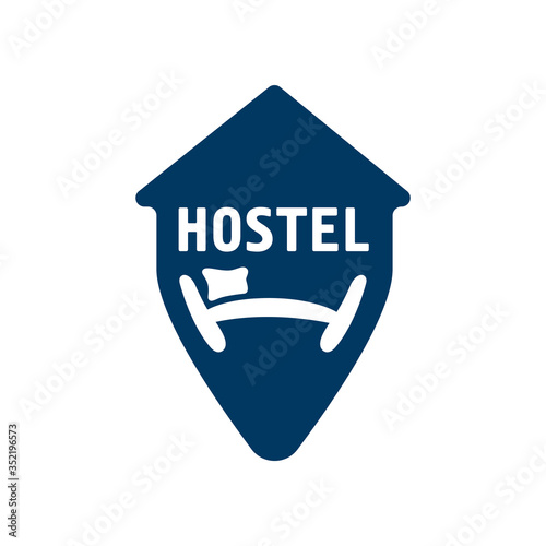 Vector logo of the hostel and hotel