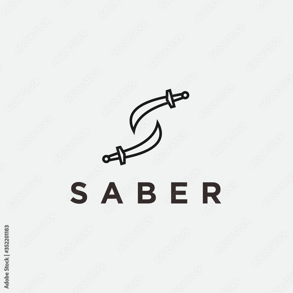 S sword logo. sword icon S sword logo. sword icon