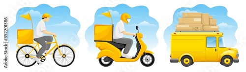 Delivery Service Designs Set