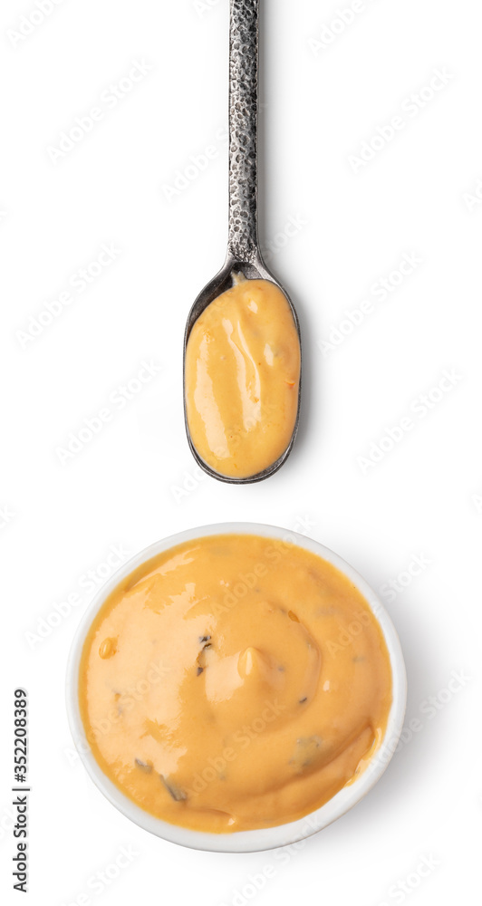 Fototapeta premium Bowl and spoon with Cocktail sauce