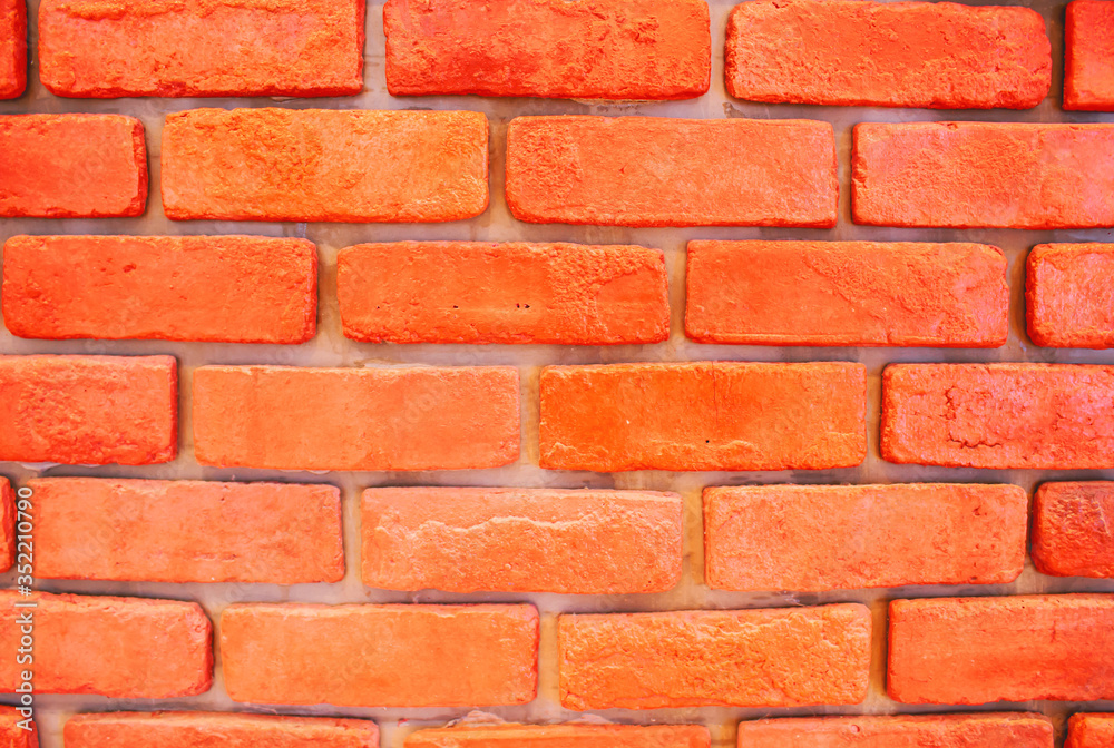 brick wall of red color, texture background. brick wall of red color, texture background.