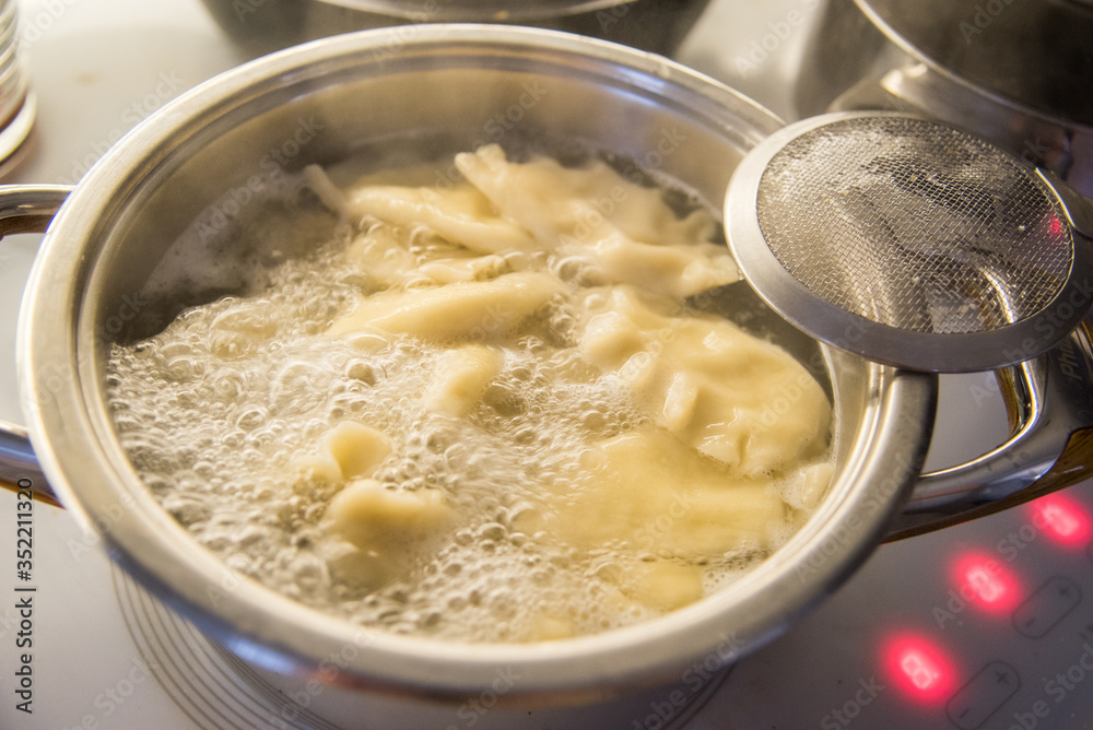 Making of traditional polish dumplings Making of traditional polish dumplings
