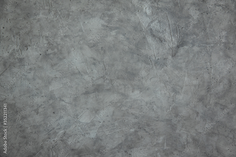 Naklejka premium Cement Texture. Grey Colour. Concrete Background. Empty Plastered Wall Surface