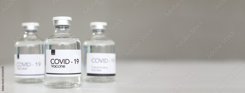 Vaccine for coranavirus or covid-19 with copy space