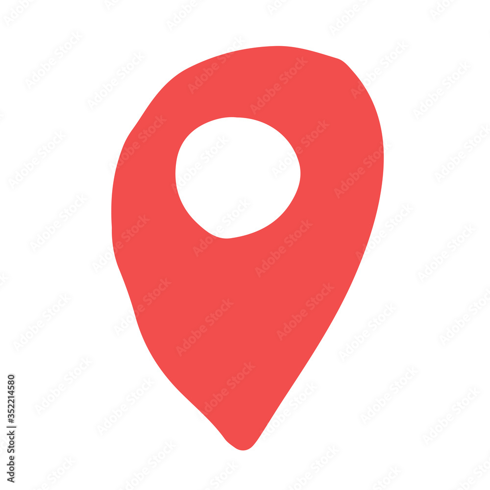 Hand drawn vector outline illustration of location icon. Website and social network design element. Internet button template Hand drawn vector outline illustration of location icon. Website and social network design element. Internet button template