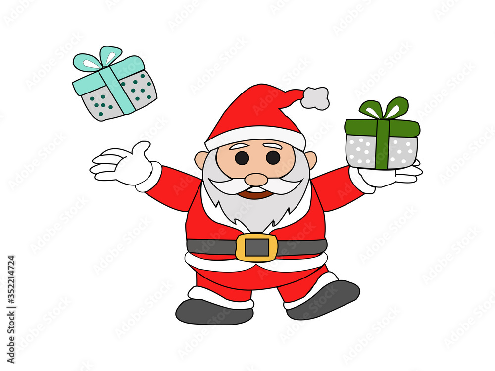 Santa Claus cartoon character Christmas . Santa Claus cartoon character Christmas .