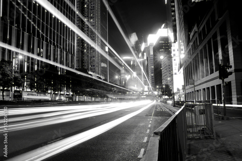 black and white light trail photography with wrong white balance