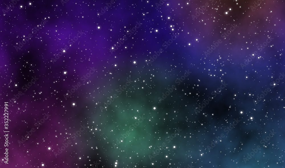 Space scape of beautiful galaxy illustration design background