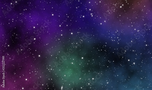 Space scape of beautiful galaxy illustration design background