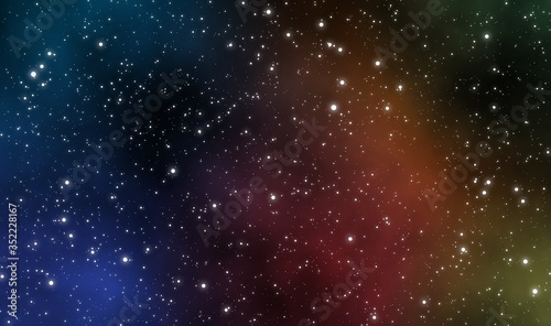 Spacescape galaxy illustration design background