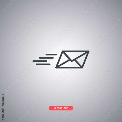 Message sending icon. Modern line style. 