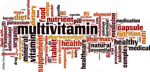 Multivitamin word cloud