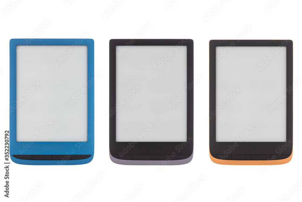 isolated ebook front view on white background isolated ebook front view on white background