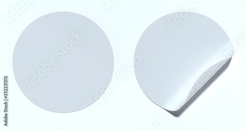 Stickers isolated 3d rendering