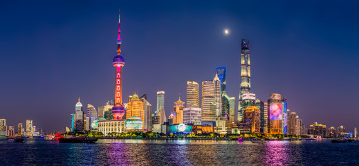 Keuken achterwand Shanghai Panoramisch uitzicht op de Bund Shanghai  © GustavoSantos