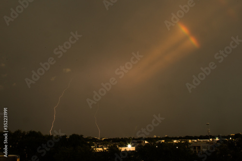 Lighting and Rainbow over Houston
