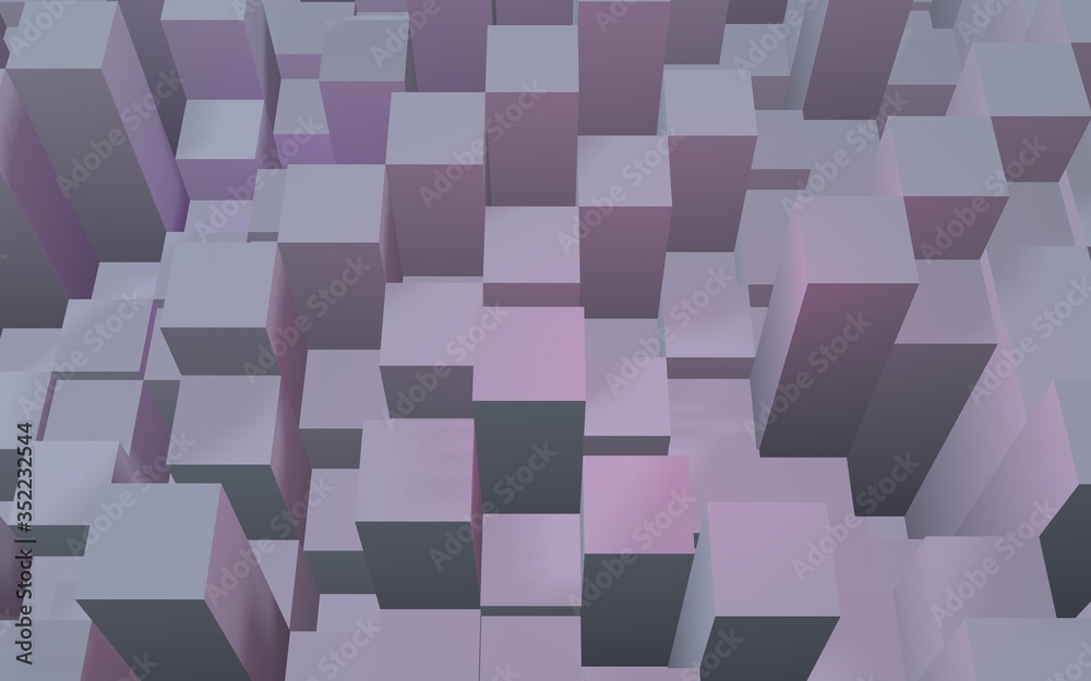 Abstract pink gray elegant cube geometric background. Chaotically advanced rectangular bars. 3D Rendering, 3D illustration Abstract pink gray elegant cube geometric background. Chaotically advanced rectangular bars. 3D Rendering, 3D illustration