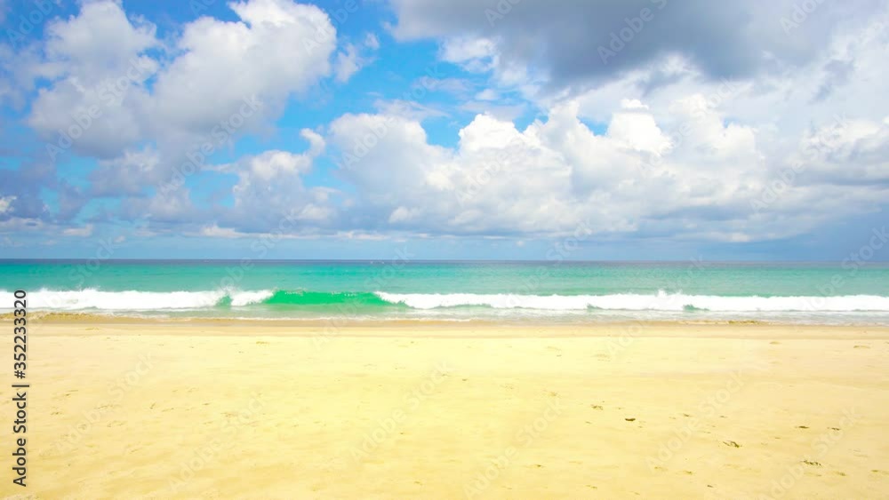 tropical beach with coconut trees tropical beach with coconut trees
