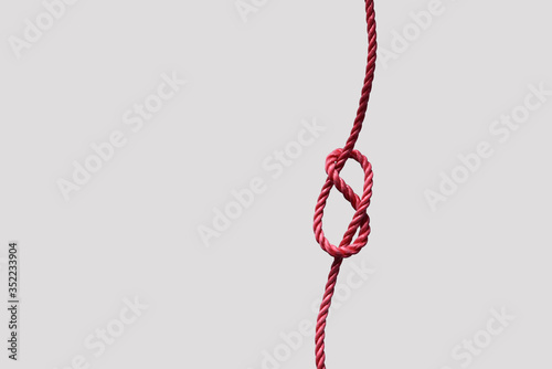 nodo di corda rossa photo