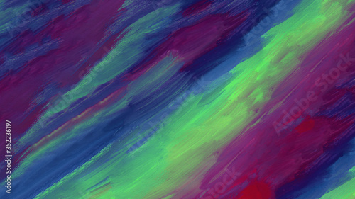 Neon violet, green and blue gradient. Abstract background. Colored texture. Grunge colors. Element for art design. Brush texture.