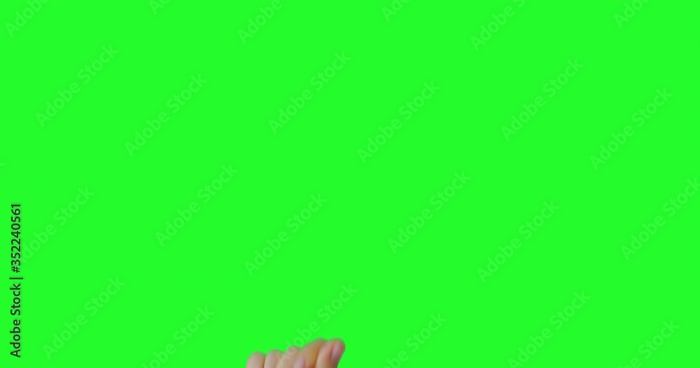 Isolated Woman Hand Snapping Fingers Sign Symbol. Green Screen Compositing. Pack of Gestures