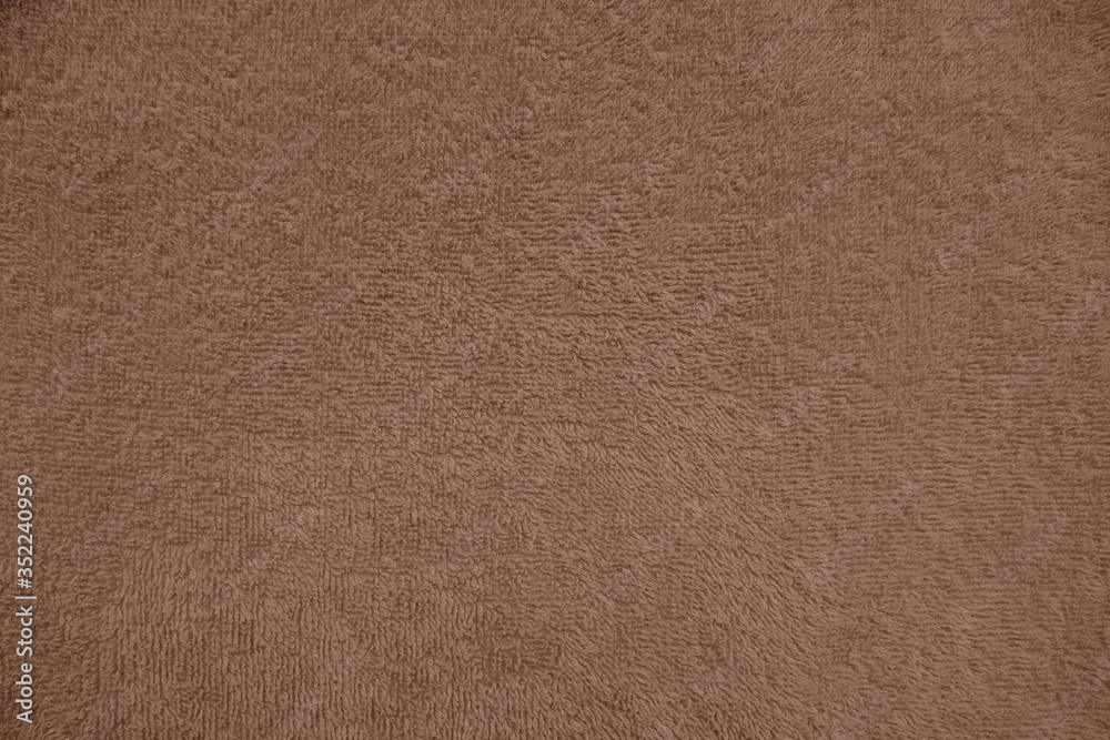 Closeup of beautiful quality cotton mixed with polyester fabric in dark warm brown and sepia tone for textile texture and background. Cool banner on page and cover Closeup of beautiful quality cotton mixed with polyester fabric in dark warm brown and sepia tone for textile texture and background. Cool banner on page and cover