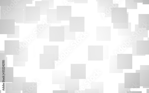 White abstract background. Misty backdrop with grey squares. 3D illustration