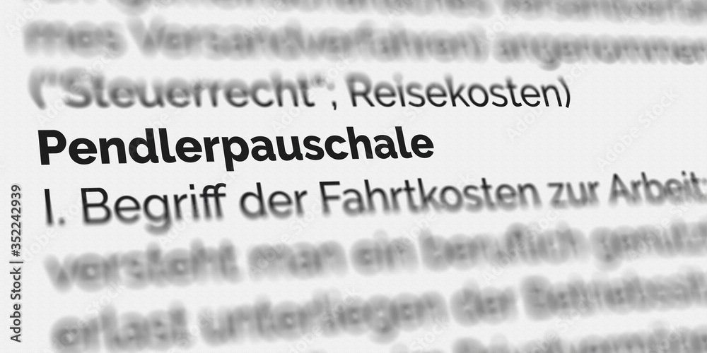 Pendlerpauschale Definition im Buch Pendlerpauschale Definition im Buch