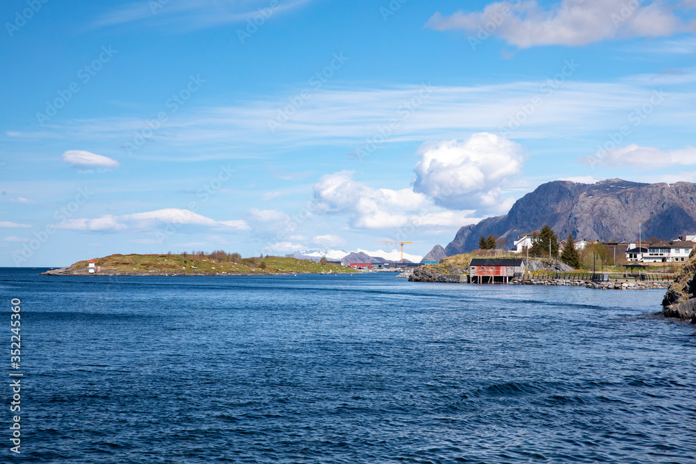 Viewing places from hiking through the city of Bronnoysund in Northern Norway