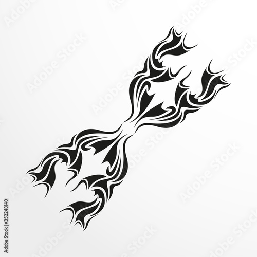 Black-white pattern for a tattoo on a light background. Vector illustration. © ivosoier