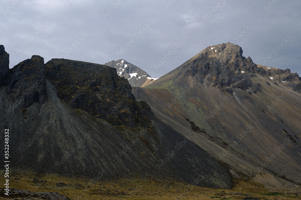 The very jagged Vestrahorn Mountain range  on Icelands East Coast
