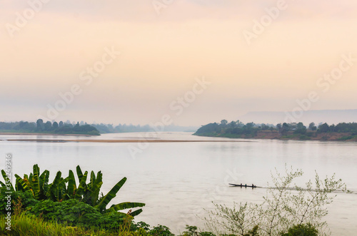 Beautiful view of Mekong River at Sangkhom District, Nong Khai, Thailand