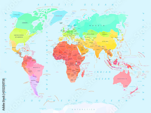 World Map With Countries Images – Browse 59 Stock Photos, Vectors