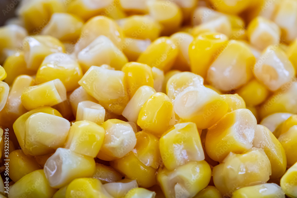 Fullframe view of corn in a bowl Fullframe view of corn in a bowl