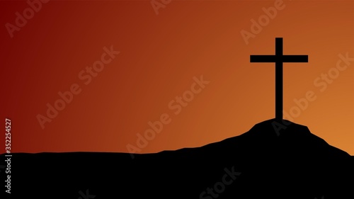 Silhouette of a cross