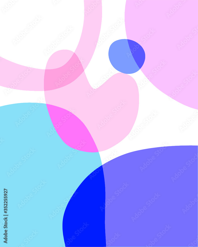abstract overlapping shapes colorful vector art