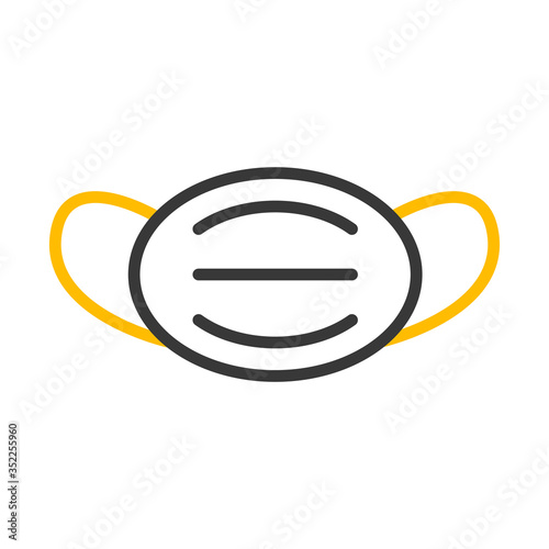 Mouth guard, Mask, Medicine Vector Icon Illustration