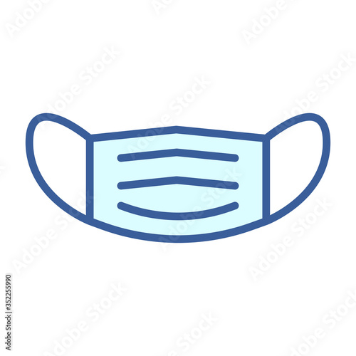 Mouth guard, Mask, Medicine Vector Icon Illustration